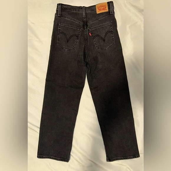 Levi's Ribcage Straight Ankle Women's Jeans | Size 27 | Black Rinse - Picture 5 of 14
